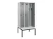 locker met bank,voor scheiding van kleding,HxBxD 2120x900x815mm,3vak