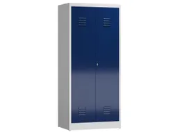 Lockerkast 1800x800x500mm 2 vakken, klinksluiting, RAL5010