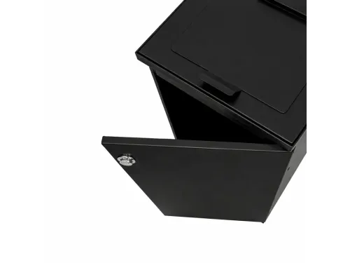 Modulaire Afvalbak met Deur en Zakhouder 85 liter Mat Zwart