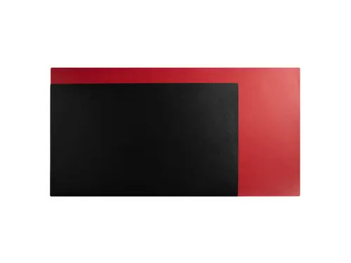 Onderlegger PU 35x60cm zwart/rood