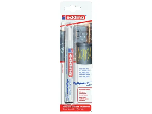 Viltstift edding 750 lakmarker wit 2-4mm blister