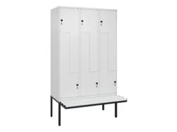 Z-garderobekast,HxBxD 2120x1200x815mm,6vak,vak B 400mm,draaigrendel