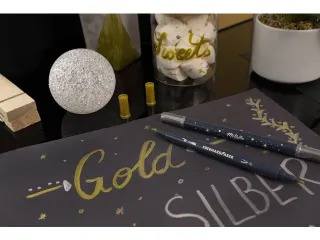 Metallic Marker Eberhard Faber duo goud en zilver op blister - 4