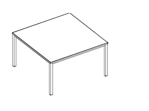 vergadertafel,HxBxD 740x1400x1400mm,hoekig,NE-esdoorn