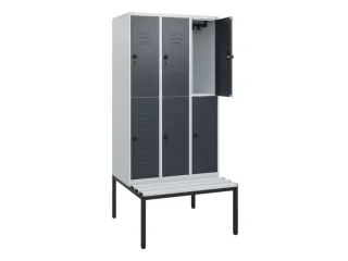 Dubbeldekse dekenkist,HxBxD 1950x900x815mm,3x2vak.,vak B 300mm - 2