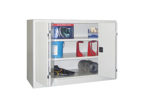 Ruime Vouwdeurkast 1000x1200x500mm 2legborden Ral7035 Front Ral7035