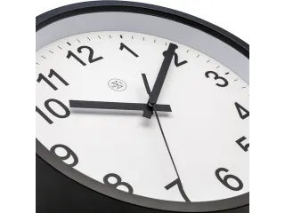 Wandklok nXt Robust dia 25,5cm zwart/wit kunststof - 11