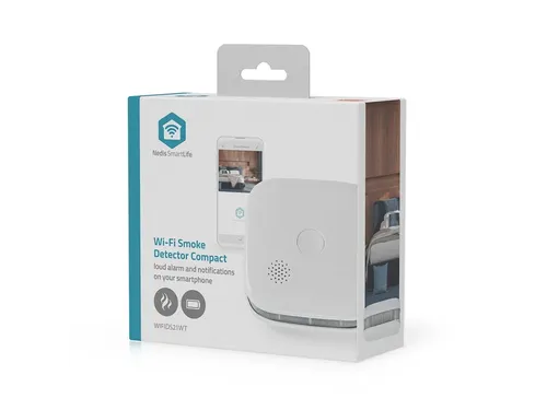 Rookmelder Nedis Smartlife Wifi 10 jaar sensor wit