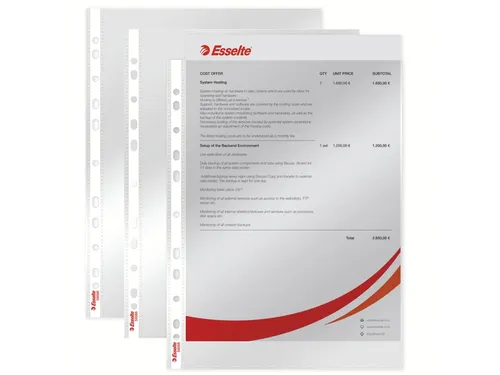 Showtas Esselte 56066 standaard A4 PP 0.06mm 11-gaats
