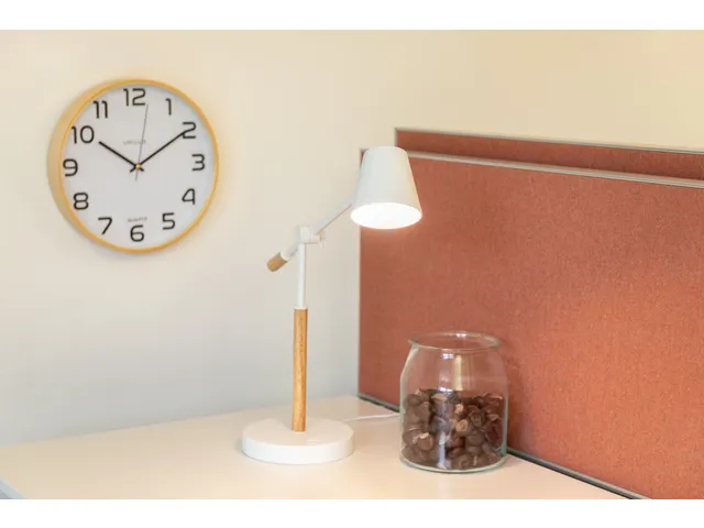 Bureaulamp Unilux Vicky led hout wit