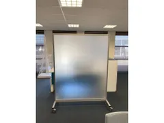 Plexio Vloerwand 200x150cm hxb Verrijdbaar