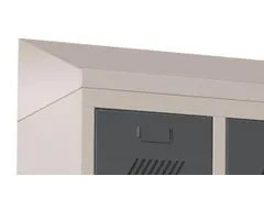 schuin opzetdak,v. garderobekast,4vak,vak B 300mm,In kleur van de romp