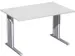 Bureau C-Poot HxBxD 680-800x1200x800mm Decor Lichtgrijs Zilverkleurig