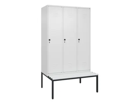 Armoire vestiaire avec banc HxlxP 2120x1200x815mm 3compart.