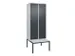 locker voor scheiding van kleding,HxBxD 2120x800x815mm,2vak