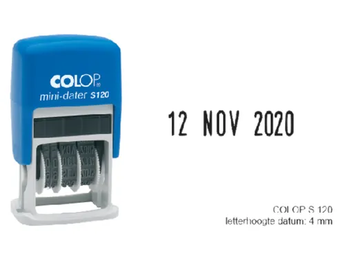 Datumstempel Colop S120 mini-dater 4mm zwart