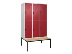 Dubbeldekse dekenkist,HxBxD 2120x1200x815mm,3x2vak.,vak B 400mm