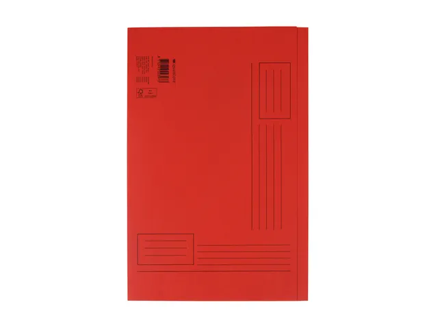 Vouwmap Quantore Folio ongelijke zijde 250gr rood