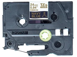 Labeltape Brother P-touch TZe-RN54 24mm goud op marineblauw - 1