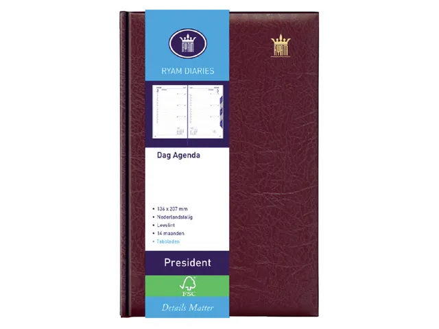 Agenda 2027 Ryam President 1dag/1pagina bordeaux