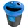Afvalbak Smiley Face Bin 52 Liter Paper Zwart Blauw