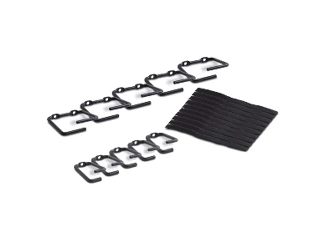 Ringen voor kabelbeheer (Aantal: 5 grote en 5 kleine ringen)