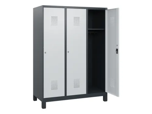 schoollocker,HxBxD 1630x1200x500mm,3vak,vak B 400mm,cil.-slot,voeten