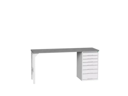 werkbank,HxBxD 930x2000x600mm,linoleumblad,2voeten/1container