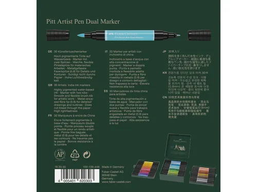 Tekenstift Faber-Castell Pitt Artist Pen duo marker etui a 30 stuks