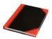 Cahier de notes Bantex noir/rouge A6 ligné 70g 96 feuilles