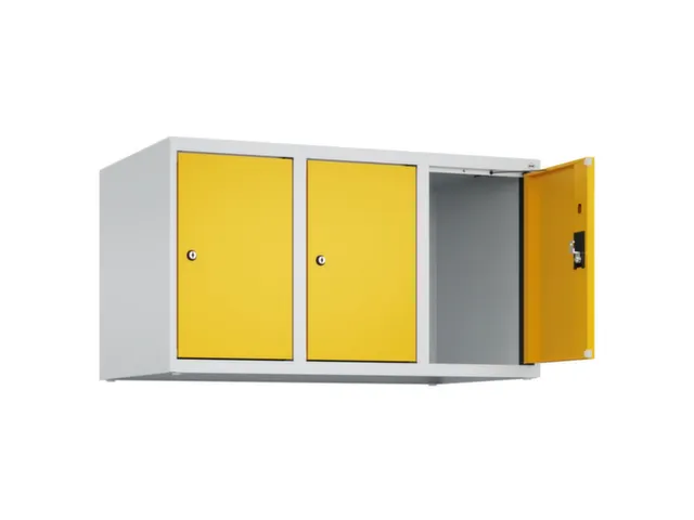 opzetkast,v. locker,3vak.,vak B 300mm,HxBxD 500x900x500mm,cilinderslot