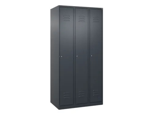 locker,HxBxD 1850x900x500mm,3vak,vak B 300mm,cil.-slot,staand op vloer