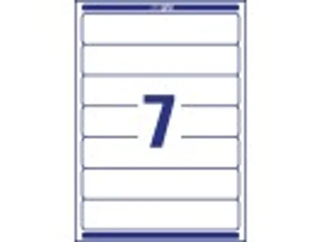 Avery L4760-25 Rugetiket smal 192x38mm zelfklevend wit 175 stuks