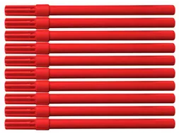 Viltstift 1mm rood 10 stuks