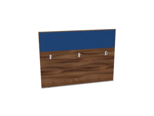 baliepaneel bureau aanbouw achter NP-tiepolo nut BN6016-blauw 1600mm
