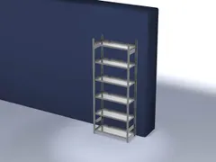 Inhaakstelling Basisveld 2500x1000x400mm Vaklast 200kg 6legborden