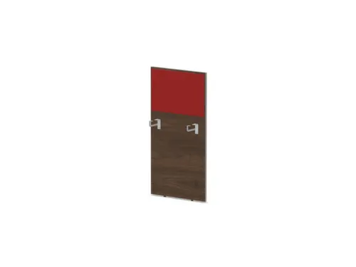 baliepaneel bureau aanbouw links 600mm NV bruin hickory BN4011-rood