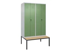 armoire vestiaire noir et blanc,HxlxP 2120x1200x815mm,4compart.