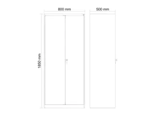 locker voor scheiding van kleding,HxBxD 1850x800x500mm,2vak - 3