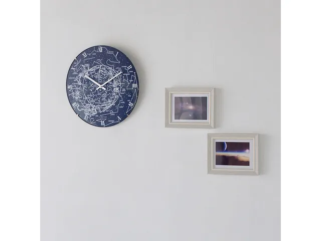 Wandklok NeXtime dia. 35cm bol glas 'Milky Way dome' Romeinse cijfers