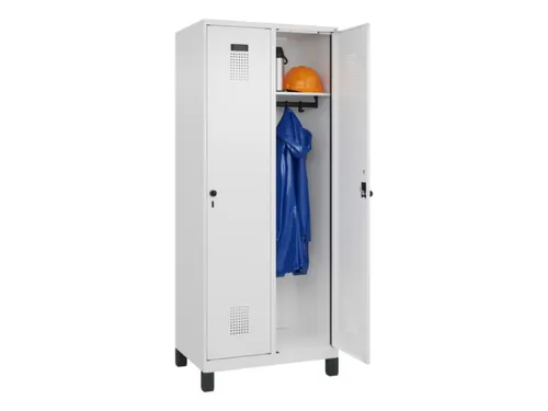 locker,HxBxD 1950x800x500mm,2vak,vak B 400mm,draaigrendel,voeten
