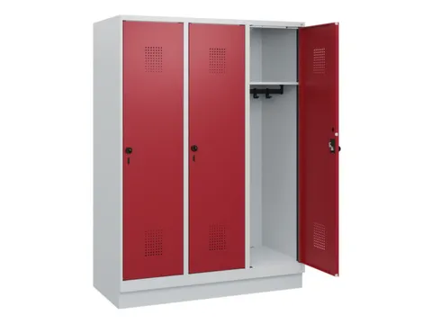 schoollocker,HxBxD 1630x1200x500mm,3vak,vak B 400mm,draaigrendel