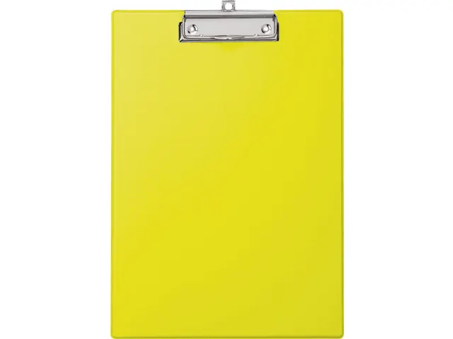 Klemplaat uit PP voor formaat A4, geel