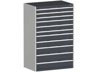 ladekast HxBxD 1600x1050x650mm 11laden zware lasten RAL7035 RAL7016 - 2