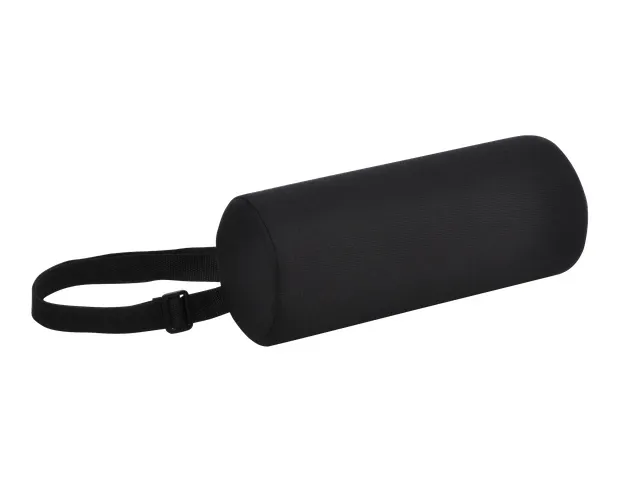 Ergonomische Rugsteun Onderrugkussen Rond 100mm Dik Foam Zwart