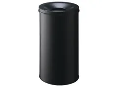Afvalbak Vlamdovend Safe Round 60 Liter Zwart
