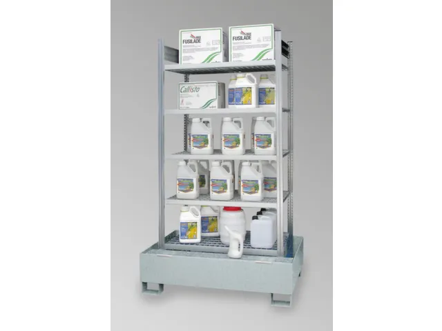 Stelling Gevaarlijke Stoffen 2000x1000x600mm 5 Roosterlegborden Verzin