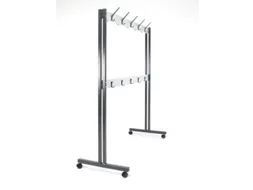 garderoberek,verrijdbaar,HxD 1800x600mm,4zwenkwielen,staal/alu,1000 mm