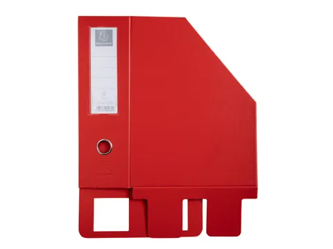 Tijdschriftenhouder PP rug100mm rood