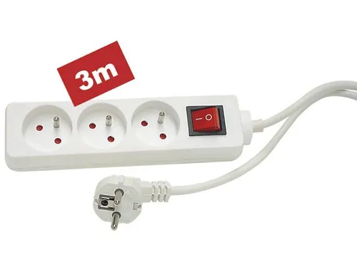 3-voudige Stekkerdoos Met Schakelaar 3 M Kabel